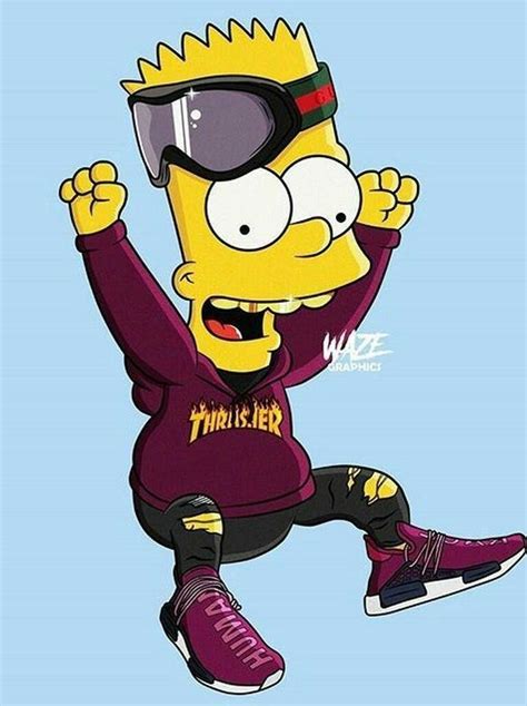 Dope Bart Simpson Edits Bart Simpson Supreme Transparent Png 600x754