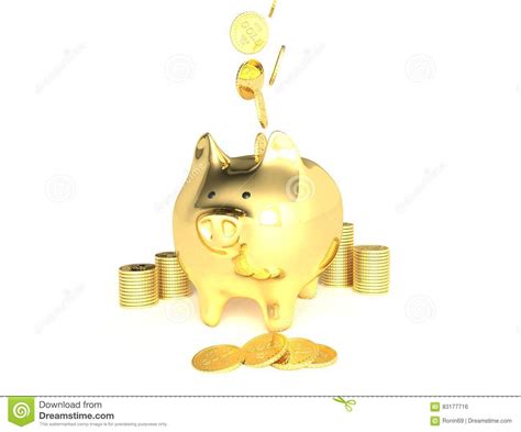 Gold Piggy Bank Stock Illustration Illustration Of Business 83177716