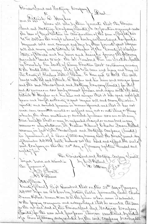 Deed Record W, Alachua County, Florida