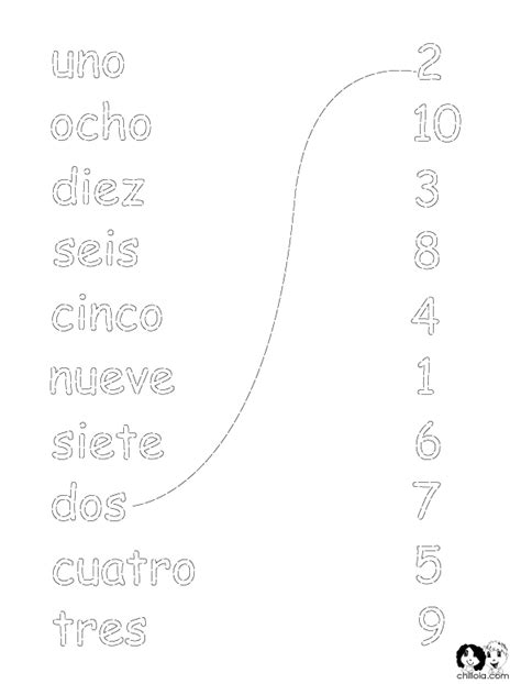 Worksheets Numbers In Spanish