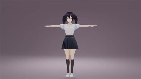 T Pose Rigged Model Of Etna Anime Girl D Model Rigged Cgtrader Hot