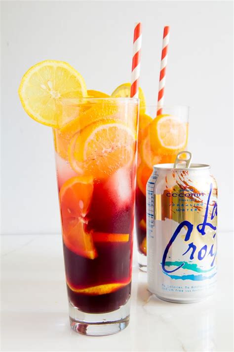 Have you ever drunk from a fresh coconut in the caribbean? Coconut Water Sangria. So FRESH. \\ immaEATthat.com @lacroixwater | Summer drinks, New recipes
