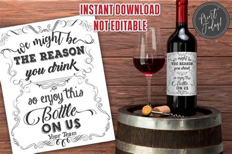 Maybe you would like to learn more about one of these? The reason you drink wine label father's day Boss | Etsy ...