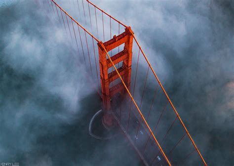 Golden Gate Bridge Covered With Fog Golden Gate Bridge California