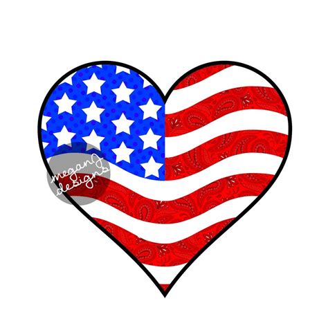 American Flag Heart Car Decal Sticker Cute Patriotic Usa