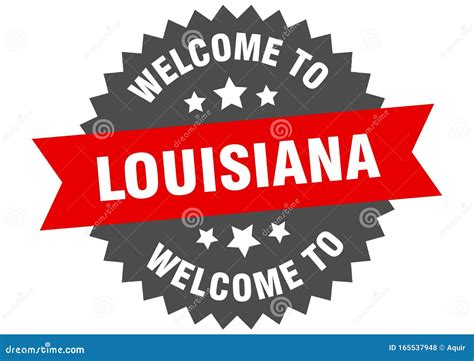 Welcome To Louisiana Welcome To Louisiana Isolated Sticker Stock