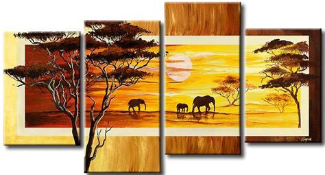 Landscape African Sunset Ii Painting Framed Paintings For Sale