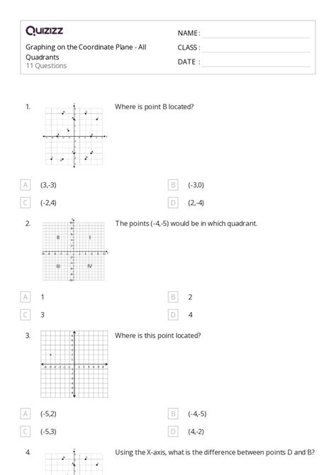 50 Coordinate Planes Worksheets On Quizizz Free And Printable
