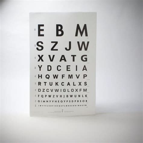 Letterpress Fonts Eye Chart Poster Typeface By Paperhammertieton 25
