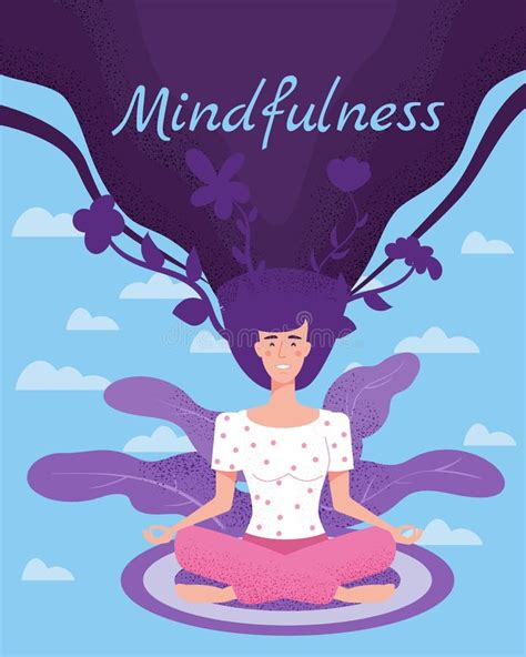 Mindfullness Yoga Meditation Woman Sit In The Lotus Position Meditate
