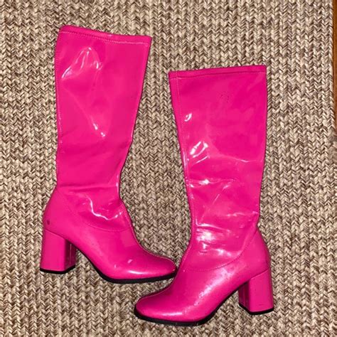 Shoes Hot Pink Gogo Boots Heeled 8 Poshmark