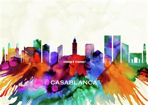 Casablanca Skyline Mixed Media By Nextway Art Fine Art America