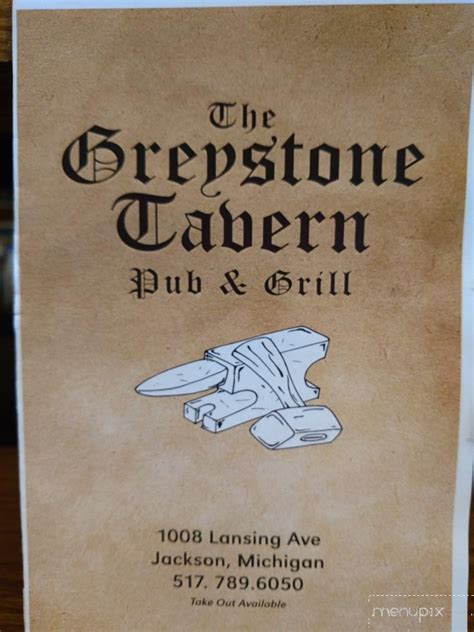 Menu Of Grey Stone Tavern In Jackson Mi 49202