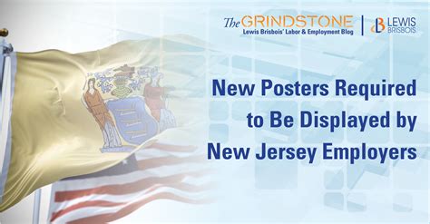 New Posters Required to Be Displayed by New Jersey Employers - Lewis
