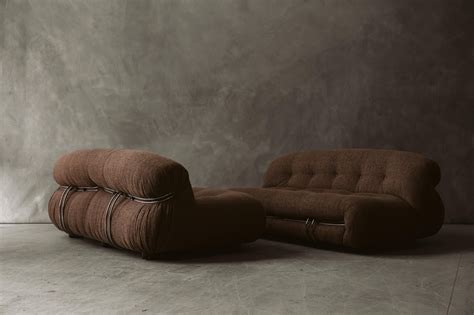 Vintage Pair Of Soriana Sofas By Afra And Tobia Scarpa Italy Circa