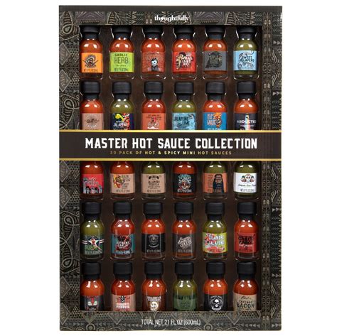 Thoughtfully Gourmet, Master Hot Sauce Collection Sampler Set, Flavors