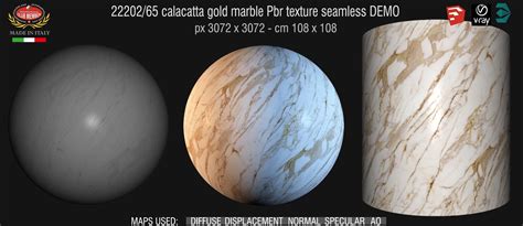 Calacatta Gold Marble Pbr Texture Seamless