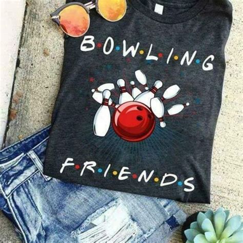 Bowling Friends Ladies T Shirt Grey Cotton S 3xl Men And Women T Shirt