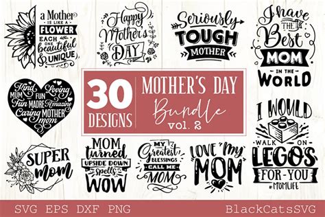 Download Mother's Day SVG bundle 30 designs | Pre-Designed ...