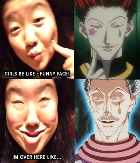 Hisoka S Face Funny Anime Memes Funny Anime Funny Hisoka