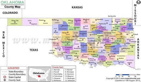 Oklahoma Map Of Cities And Towns