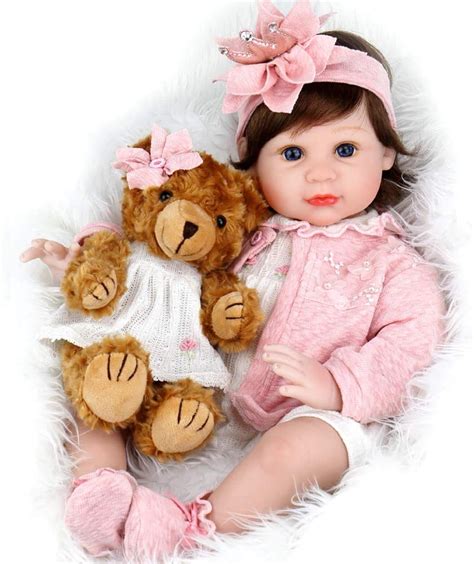 Muñeca Reborn Bebe Recién Nacida Cuerpo Algodón 55cm Teddy Bear