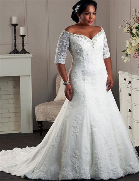 We love perusing our favorite online wedding dress shops, pinterest, and instagram for the latest trends in bridal fashion. wedding dresses YW082 Off Shoulder Half Sleeves Wedding ...