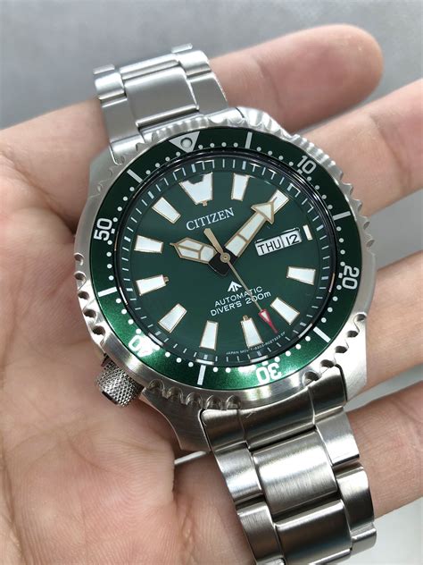Citizen Promaster Automatic Fugu Green Dial Diver Watch Ny0131 81x