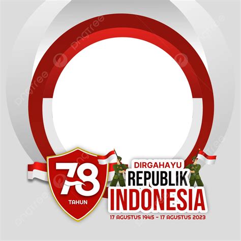 Hut Ri Ke Desain Resmi Agustus Twibbonize Hari Kemerdekaan Indonesia Modern Vektor