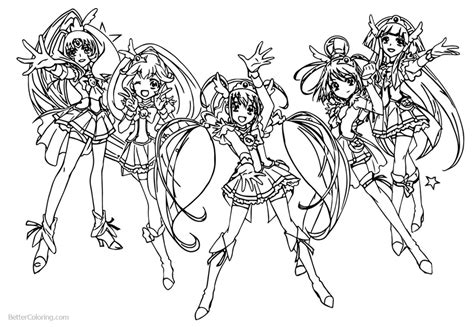 Glitter Force Characters Coloring Pages Free Printable