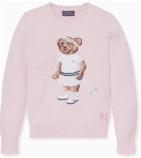 Ralph Lauren Pink Tennis Bear Sweater Intercept Inter National