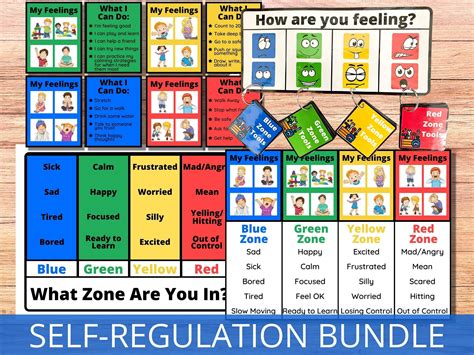 Self Regulation Flashcards And Posters Bundle Autism Support Zones