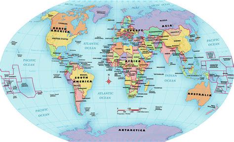 World Map Continent And Country Labels Art Print By Globe Turner Llc