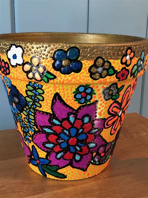 Pin By Elaine Roslon On Flower Pots Painted Flower Pots Flower Pot