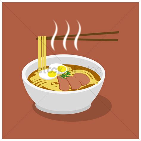 Bowl of ramen Vector Image - 1377974 | StockUnlimited
