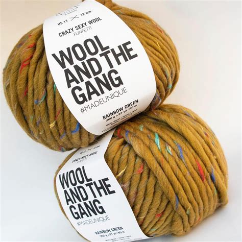 Watg Crazy Sexy Wool Funfetti Rainbow Green Chunky Yarn Barn