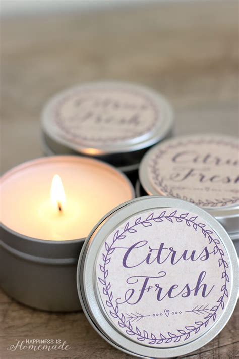 10 Minute T Idea Easy Diy Soy Candles Printable Labels