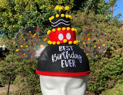 Personalized Best Birthday Ever Mickey Mouse Ear Hat