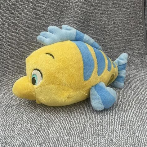 Mini Disney Store Little Mermaid Flounder Ariels Fish Friend Stuffed
