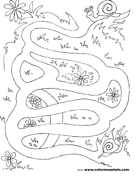Snails, albeit slimy, are adorable little creatures. Snail Activity Coloring Maze - Create A Printout Or Activity