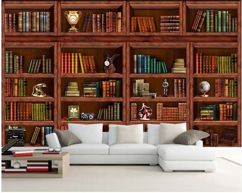 Polish your personal project or design with these bookcase transparent png images, make it even more personalized and more attractive. European Bookshelf mural wallpaper 3D stereoscopic study ...