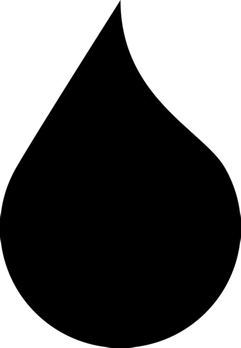 Water Drop Clipart Black And White Transparent Png Toner Icon Png