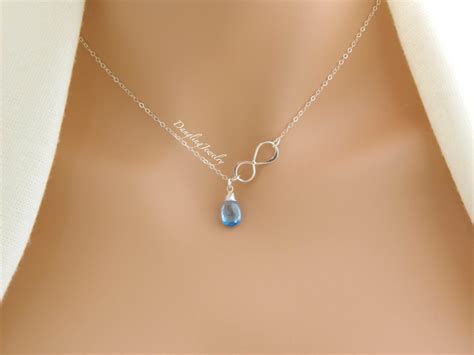 Personalized December Birthstone Necklace Gemstone Necklace Etsy