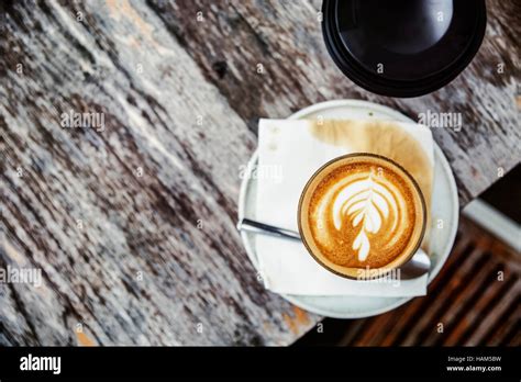 Coffee Caffeine Beverage Drink Cafe Latte Art Concept Stock Photo - Alamy