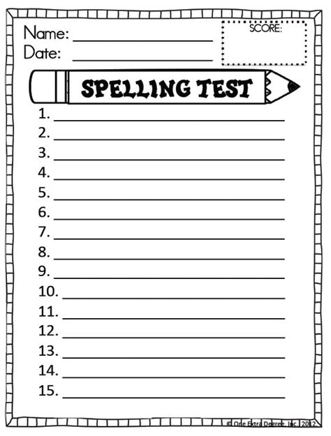 Test your vocabulary in spelling tests for enjoy our 3rd grade spelling lists plus practice these spelling words for third graders online by becoming a member of home spelling words for free. FREE Printable Spelling Test Template