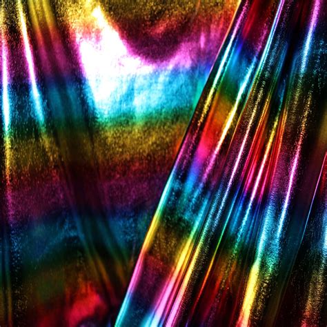 Rainbow Metallic Fabric | Fabric UK