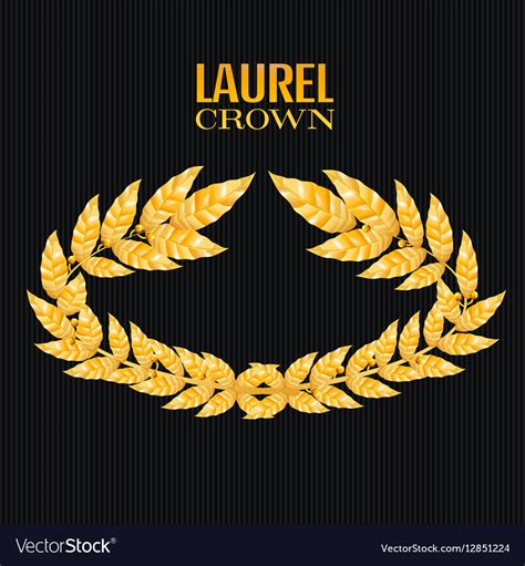 Download Laurel crown greek wreath with golden leaves Vector Image