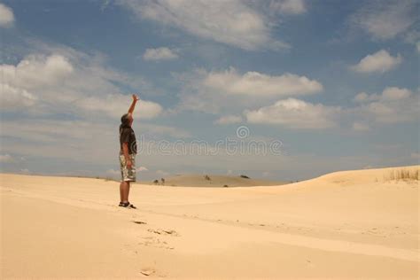 Man In Desert Stock Image Image Of Horizon Africa Starve 941457