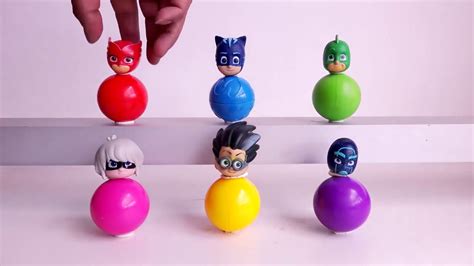 Pj Masks Cups Beads Balls Toys Learn Colors Pj Masks Wrong Heads Youtube
