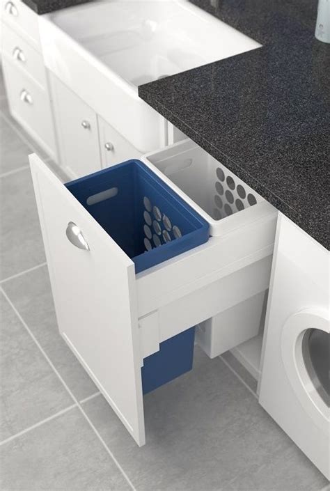Featuring air vents to reduce moisture and a robust steel frame designed to withstand the weight of wet washing, this innovative system is a must for your laundry! Tanova Deluxe pull out laundry basket. 2x40L plastic ...
